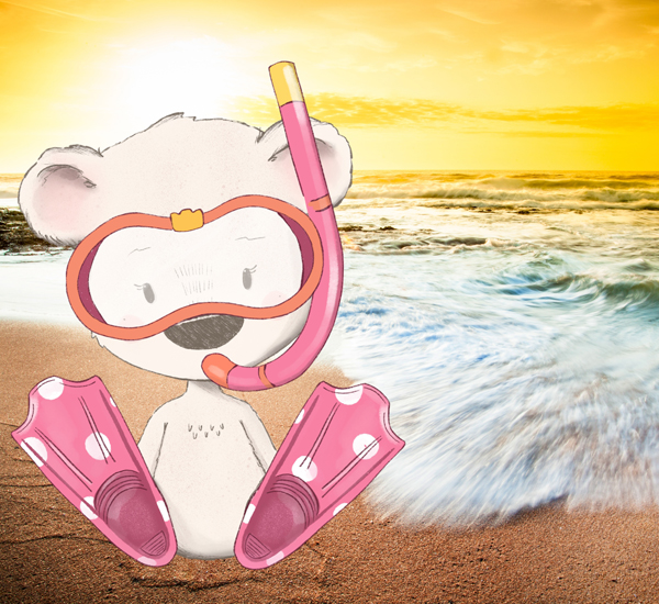 girlbeach bear 5x7